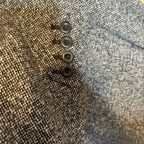 L.L. Bean Vintage Wool Cashmere Blazer Grey Size 16 Quiet Luxury 90s Academia - Picture 5 of 8